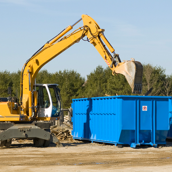 are there any restrictions on where a residential dumpster can be placed in Tell